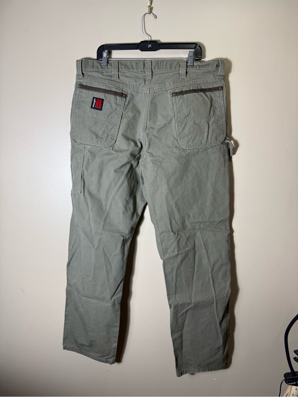 Wrangler Riggs Workwear Carpenter Pants 38x32 Ripstop Utility Work Tan - Picture 4 of 13